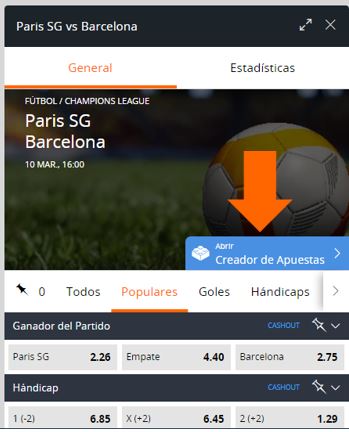 Betsson Creador de Apuestas Activar